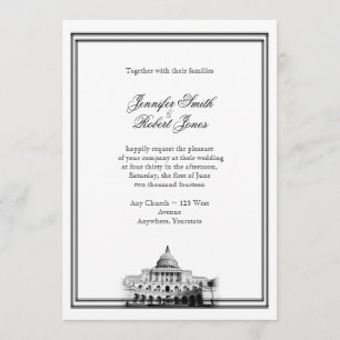 Invitation au mariage de destination de Washington