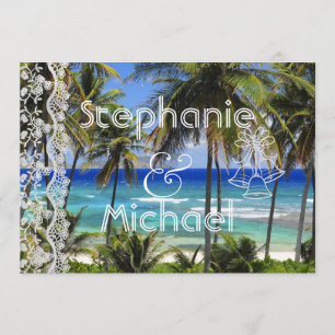 Invitation au mariage de destination tropicale