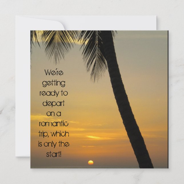 Invitation au mariage de destination tropicale (Devant)