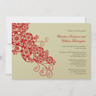 Invitation au mariage de l'élégante florale de Boh