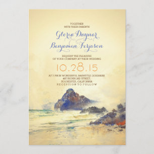 Invitation au mariage de Watercolor Beach