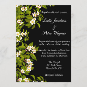 Invitation au mariage des fleurs d'Apple de printe