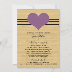Invitation au mariage du coeur de la moisissure de