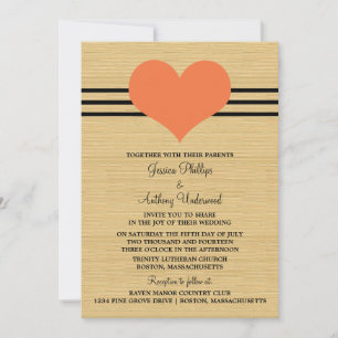 Invitation au mariage du coeur de la moisissure, o