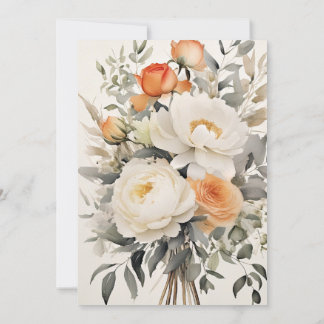 Invitation au mariage élégant et botanique moderne
