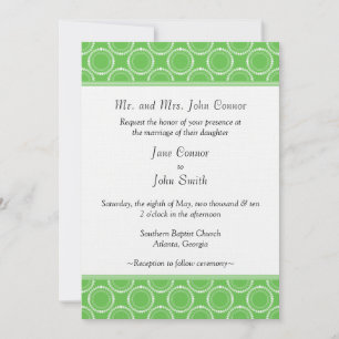 Invitation au mariage élégant et poli, Kelly Green