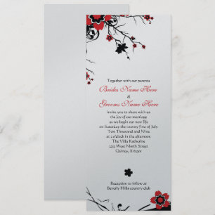Invitation au mariage en fleurs de cerisiers en pa