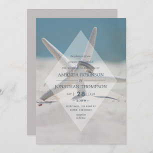 Invitation au mariage sur la plage