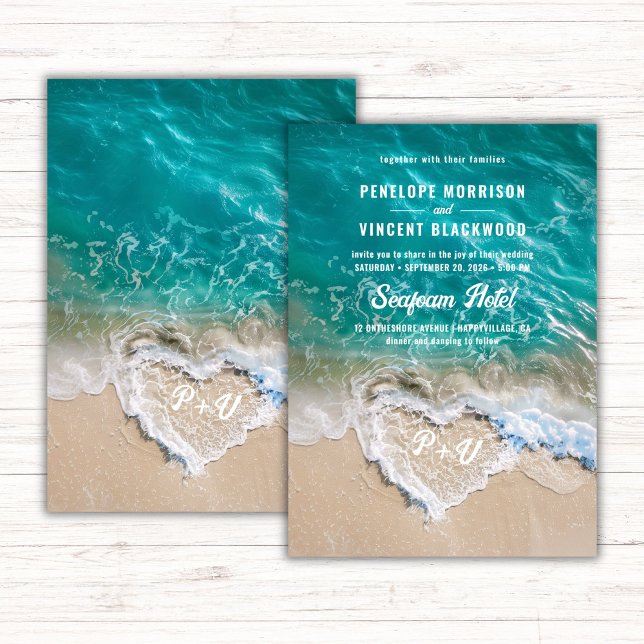 Invitation au mariage sur la plage (Créateur téléchargé)
