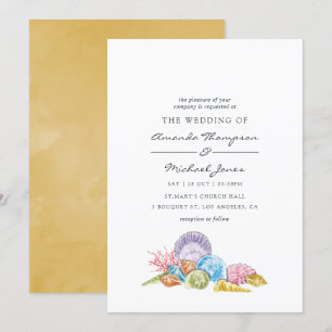 Invitation au mariage sur la plage