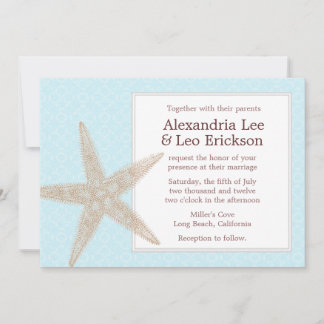 Invitation au mariage sur la plage - floral aqua