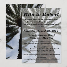 Invitation au mariage sur la plage - Palm Tree II 