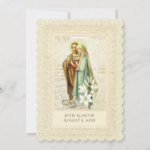 Invitation au mariage traditionnel catholique