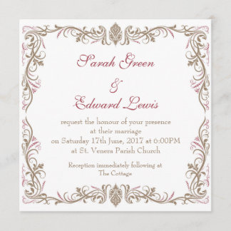 Invitation au mariage vintage
