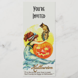 Invitation au miroir d'Halloween Vintage