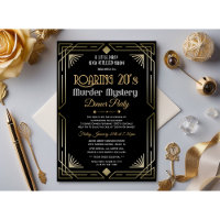 Invitation au Mystère de Meurtre des Années 20 Rug