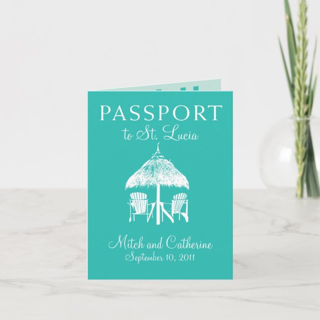 Invitation au passeport Mariage de Sainte-Lucie (Devant)