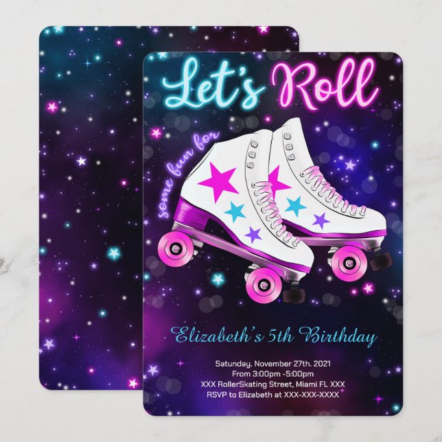 Invitation au patin à roulettes (Devant / Derrière)