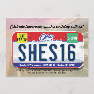 Invitation au permis d'Ohio pour les 16 ans