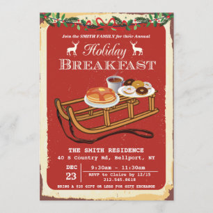 Invitation au petit-déjeuner des fêtes de Noël