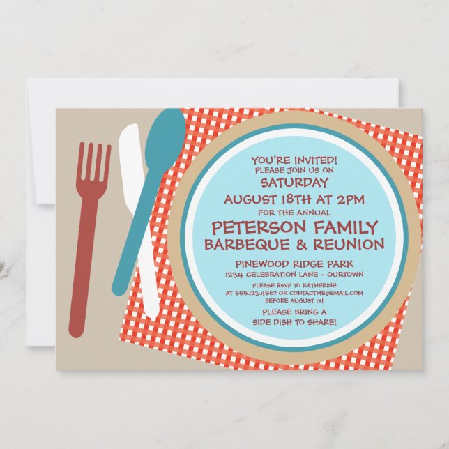 Invitation au pique-nique de la Réunion familiale (Devant)