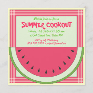 Invitation au pique-nique de Watermelon Cookout