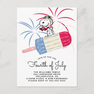 Invitation au pique-nique du 4 juillet de Peanuts