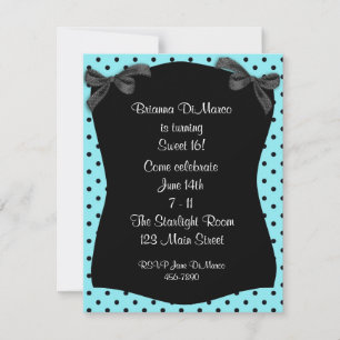 Invitation au point noir Aqua Polka
