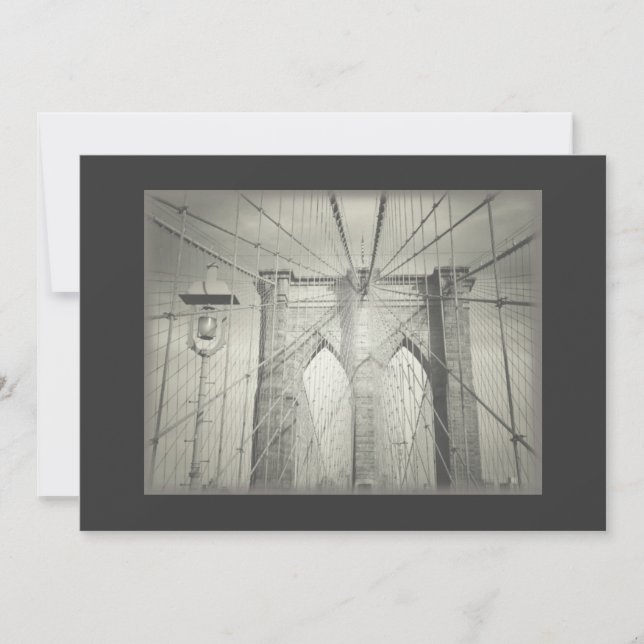 Invitation au pont de Brooklyn - classique (Devant)