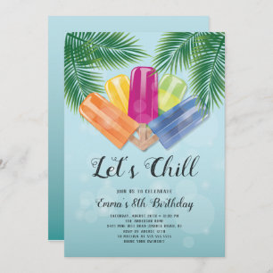 Invitation au Popsicle d'anniversaire de Chill
