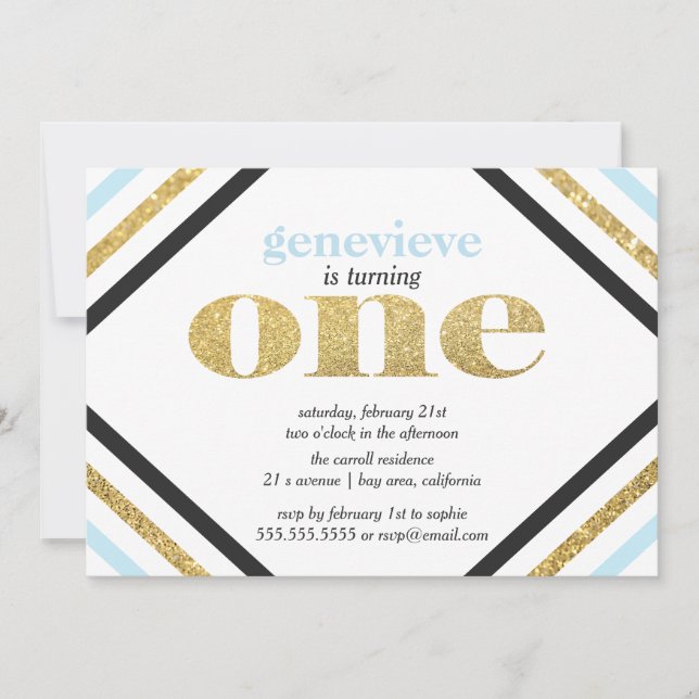 Invitation au premier anniversaire de la Parties s (Devant)