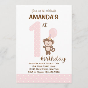 Invitation au premier anniversaire de Little Monke
