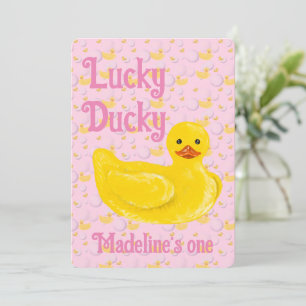 Invitation au premier anniversaire de Lucky Ducky