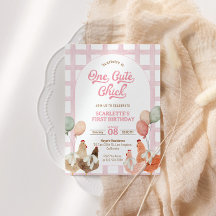Invitation au premier anniversaire de poulet