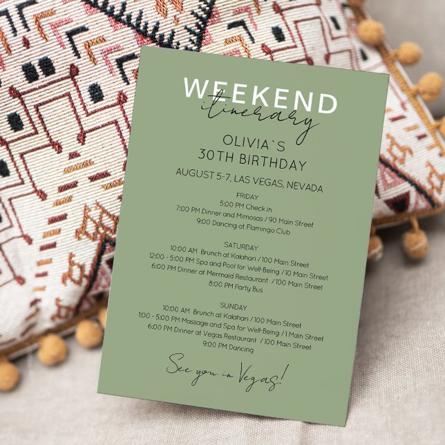 Invitation au programme de l'anniversaire du week- (Créateur téléchargé)