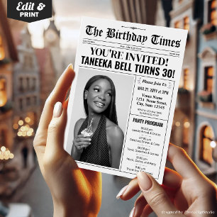 Invitation au programme du journal du 30e annivers