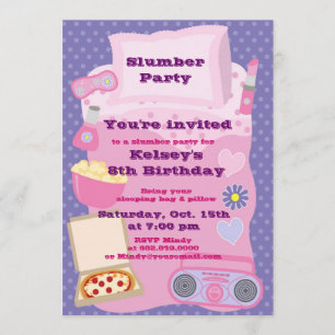 Invitation au pyjama des filles à la fête du bois