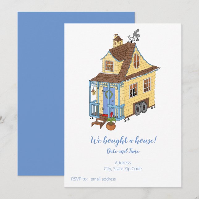 Invitation au réchauffement de la maison minuscule (Devant / Derrière)