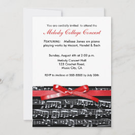 Invitation au récital de concert de musique classi