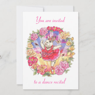 invitation au récital de danse - rose