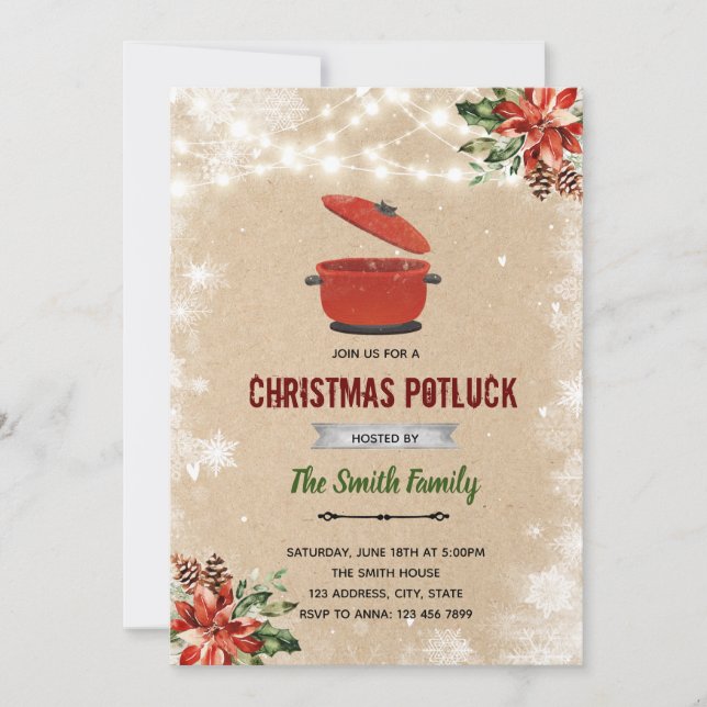Invitation au repas-partage de Noël (Devant)