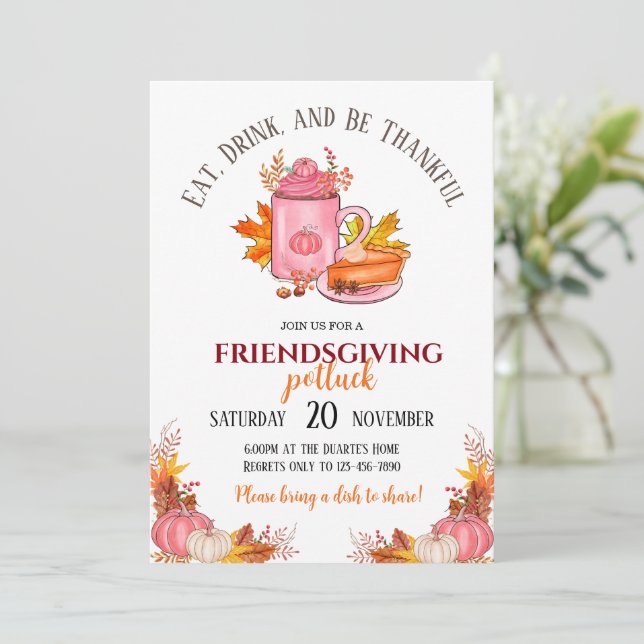 Invitation au repas-partage de Thanksgiving (Debout devant)
