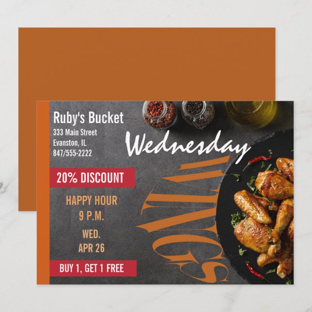 invitation au restaurant de nuit (Devant / Derrière)