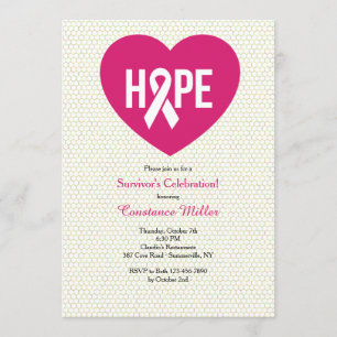 Invitation au ruban du cancer du sein de l'espoir