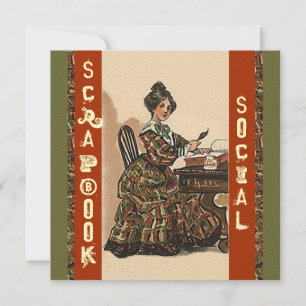 Invitation au scrapbooking Vintage Artiste social