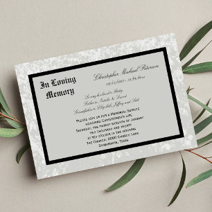 Invitation au service commémoratif — Conception cl