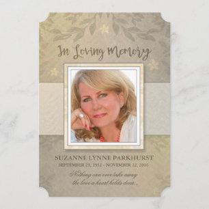 Invitation au service commémoratif de photos de la