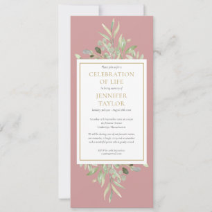 Invitation au service funéraire de célébration de 