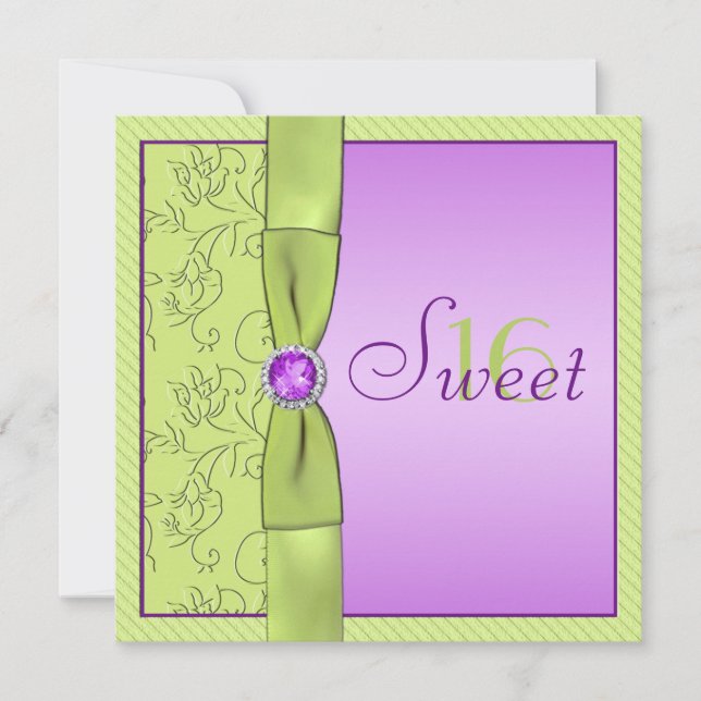 Invitation au Sweet sixteen de la Lavande et de la (Devant)