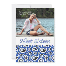 Invitation au Sweet sixteen de Paisley Blueberry